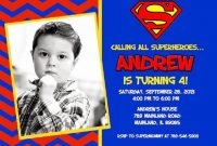 Superman Birthday Invitation Template Free | Superman in Superman Birthday Card Template