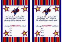 Superman Birthday Invitations – Birthday Printable regarding Superman Birthday Card Template