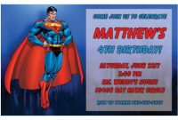 Superman Birthday Invitations Ideas For Andrew | Superman inside Superman Birthday Card Template