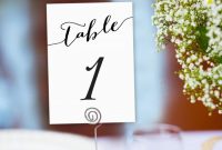 Table Numbers Printable 1-40 Template In Two Sizes, Wedding inside Place Card Size Template