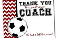 Team Thank You Card For Soccer Coach – Instant Download regarding Soccer Thank You Card Template