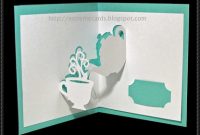 Teapot And Cup Pop-Up Card Free Paper Craft Template Download pertaining to Templates For Pop Up Cards Free