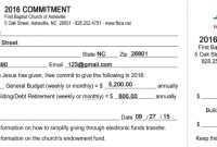 Template Church Pledge Card Savethemdctrails With Church regarding Church Pledge Card Template