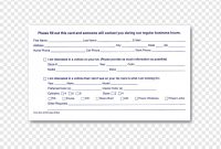 Template Customer Service Form, Mechanic Shop, Template regarding Customer Information Card Template