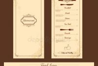 Template For Menu Card – Stock Vector , #sponsored, #menu pertaining to Frequent Diner Card Template