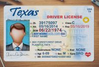 Texas Driver License Psd Template within Texas Id Card Template