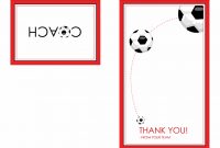 Thank You Card For Soccer Coach (Quarter-Fold) – Templates pertaining to Soccer Thank You Card Template