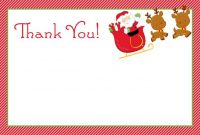 Thank You Note Card | Photoshop Christmas Card Template intended for Christmas Thank You Card Templates Free