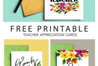 Thank You Teacher: A Set Of Free Printable Note Cards throughout Thank You Card For Teacher Template