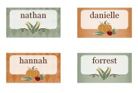 Thanksgiving Place Cards | Thanksgiving Place Card Template with Thanksgiving Place Cards Template