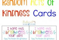 The Best Random Acts Of Kindness Printable Cards Free intended for Random Acts Of Kindness Cards Templates