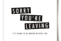 Thortful | An Awesome Leaving Card From Zoe Brennan in Sorry You Re Leaving Card Template