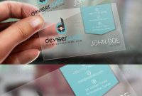 Transparent Plastic Business Card intended for Transparent Business Cards Template