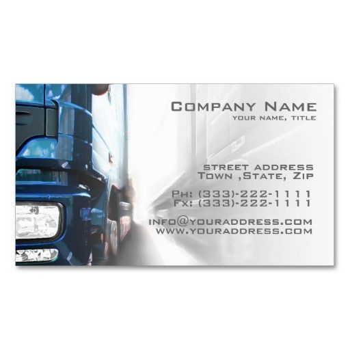 Truck - Transportation &amp; Logistics Business Card | Business regarding Transport Business Cards Templates Free