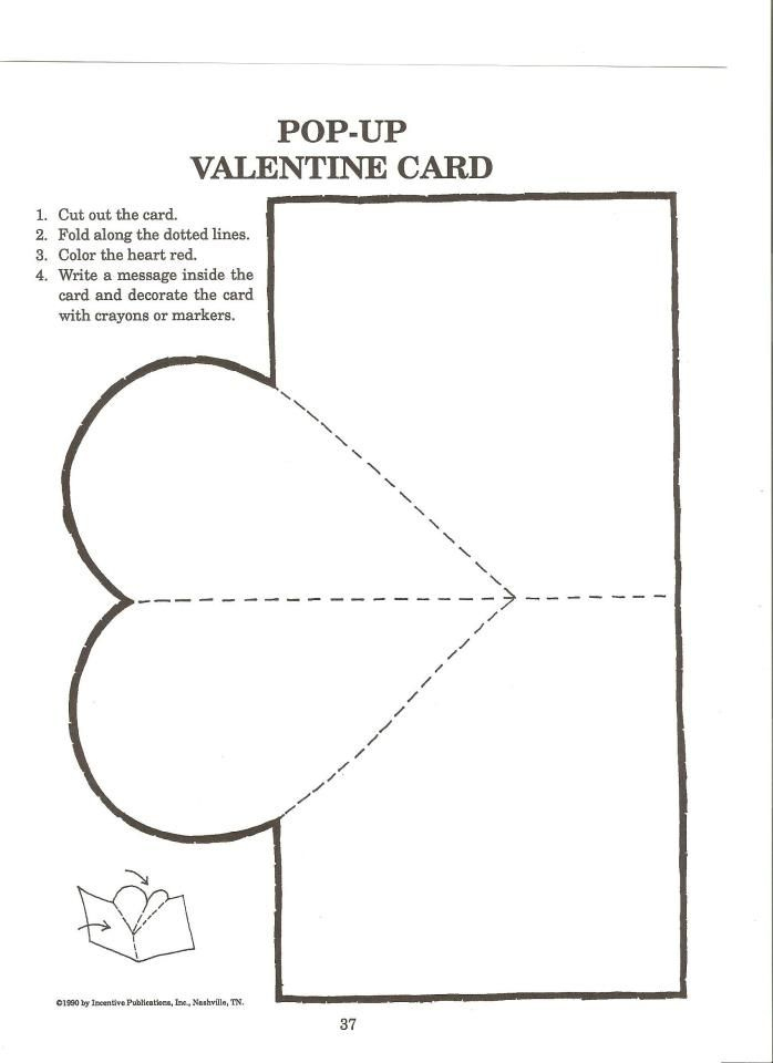 Valentine Printable S For Kids | Pop Up Valentine Cards, Pop pertaining to Valentine Card Template For Kids