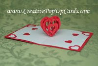 Valentine's Day Pop Up Card: 3D Heart Tutorial – Creative with Twisting Hearts Pop Up Card Template