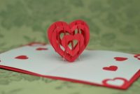 Valentine's Day Pop Up Card: 3D Heart Tutorial | Heart Pop throughout Twisting Hearts Pop Up Card Template