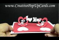Valentines Day Pop Up Card: Twisting Hearts | Pop Up Card in Twisting Hearts Pop Up Card Template