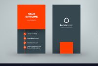 Vertical Double-Sided Business Card Template in Buisness Card Templates