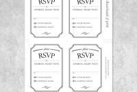 Vintage Wedding Type Rsvp Card Template within Template For Rsvp Cards For Wedding