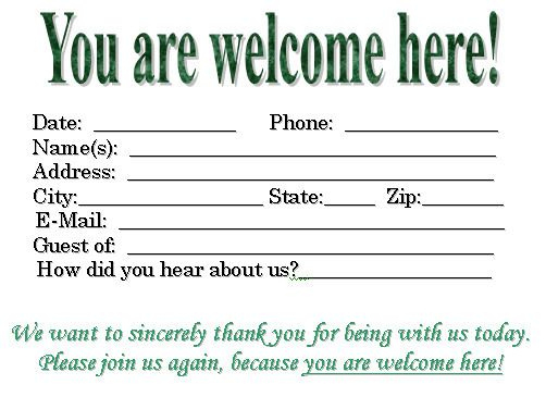 Visitor Card Template You Can Customize | Church Visitor with regard to Church Visitor Card Template