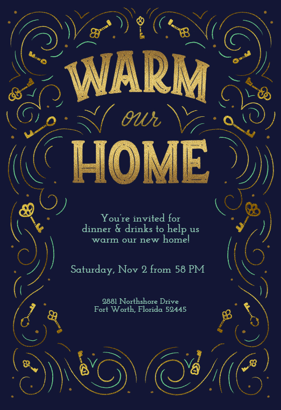 Warm Our Home - Housewarming Invitation Template (Free with regard to Free Housewarming Invitation Card Template