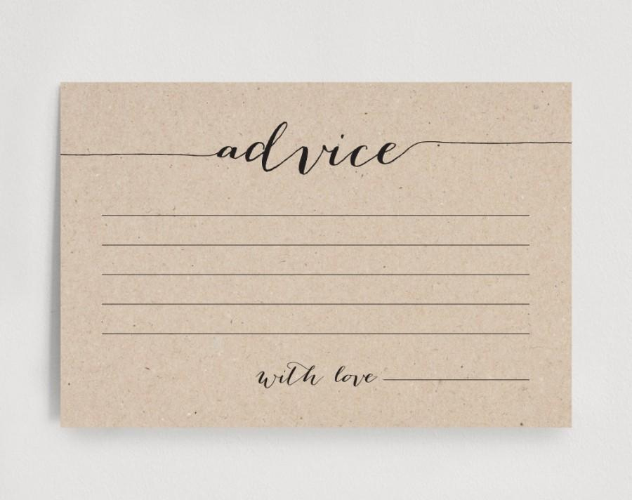 Wedding Advice Card, Advice Printable, Advice Template regarding Marriage Advice Cards Templates