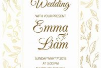 Wedding Card Invitation Template Elegant Wedding Invitation inside Church Wedding Invitation Card Template
