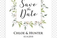 Wedding Invitation Save The Date Flower Floral Des Botanical for Save The Date Cards Templates