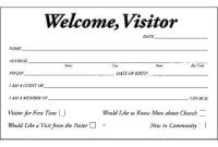 Welcome, Visitor Pew Cards, 50 | Welcome Card, Church inside Church Visitor Card Template
