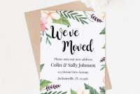 We've Moved Announcement Template Cards, Instant Download pertaining to Moving Home Cards Template
