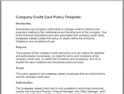 What Is A Company Credit Card Policy? [With Free Template] throughout Company Credit Card Policy Template