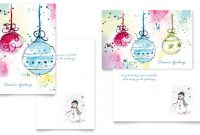 Whimsical Ornaments Greeting Card Template – Word & Publisher within Birthday Card Publisher Template