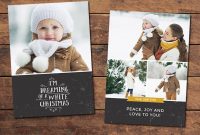 White Christmas Card Template | Photographypla intended for Holiday Card Templates For Photographers