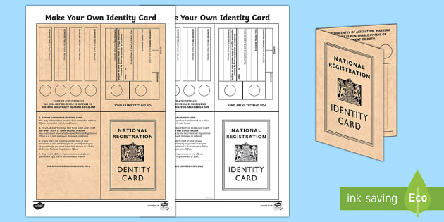 Ww2 Identity Card - Ks2 Resources (Teacher Made) throughout World War 2 Identity Card Template