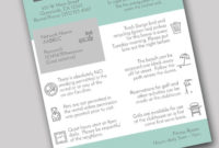 1 Page Vacation Rental Quick Guide Airbnb Welcome Template intended for Etsy Business Plan Template
