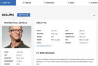23 Best Html Resume Templates To Make Personal Profile Cv in Awesome Personal Business Profile Template