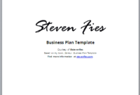 24-Hour Business Plan Template: Validate & Plan Your throughout Business Plan Title Page Template