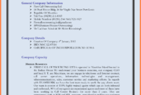 5+ Best Company Profiles Samples | Company Letterhead with Free Business Profile Template Word
