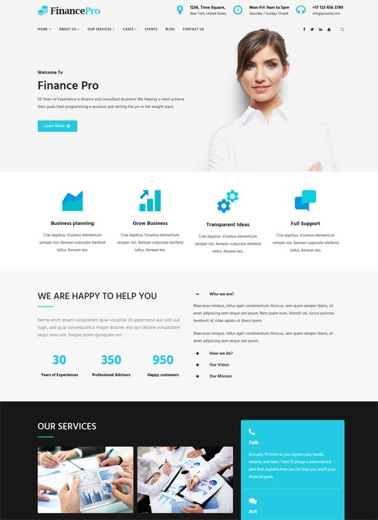 50+ Best Financial Website Templates Free &amp; Premium within Amazing Professional Website Templates For Business