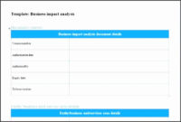8 Impact Assessment Template Excel – Sampletemplatess in Business Impact Analysis Template Xls