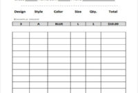 9+ Clothing Order Forms – Free Samples, Examples, Format within New Business Plan Template For Clothing Line