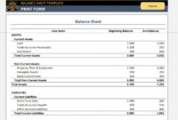 Balance Sheet Template Small Business Tools Excel Template inside Best Balance Sheet Template For Small Business
