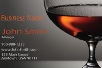 Bar And Wine Restaurant Business Card – Design #1001011 in Wine Bar Business Plan Template