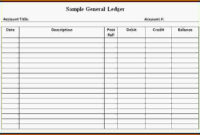 Best Printable General Ledger | Pierce Blog with regard to Business Ledger Template Excel Free