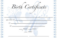 Birth Certificate Fake Template – Business Plan Templates intended for Fake Business License Template