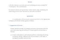 Broker Commission Sales Agreement 3 Easy Steps Broker Fee in Awesome Business Broker Agreement Template