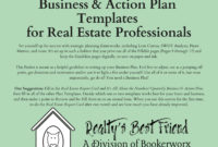 Business & Action Plan Template Bundle For Real Estate with regard to Business Plan Template For Real Estate Agents