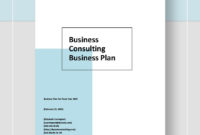 Business Consulting Business Plan Template In 2020 in Consulting Business Plan Template Free