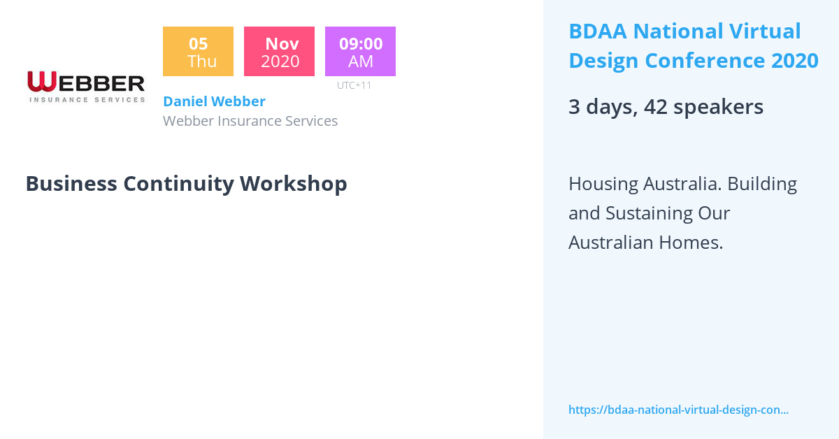 Business Continuity Workshop - Bdaa National Virtual throughout New Business Continuity Plan Template Australia